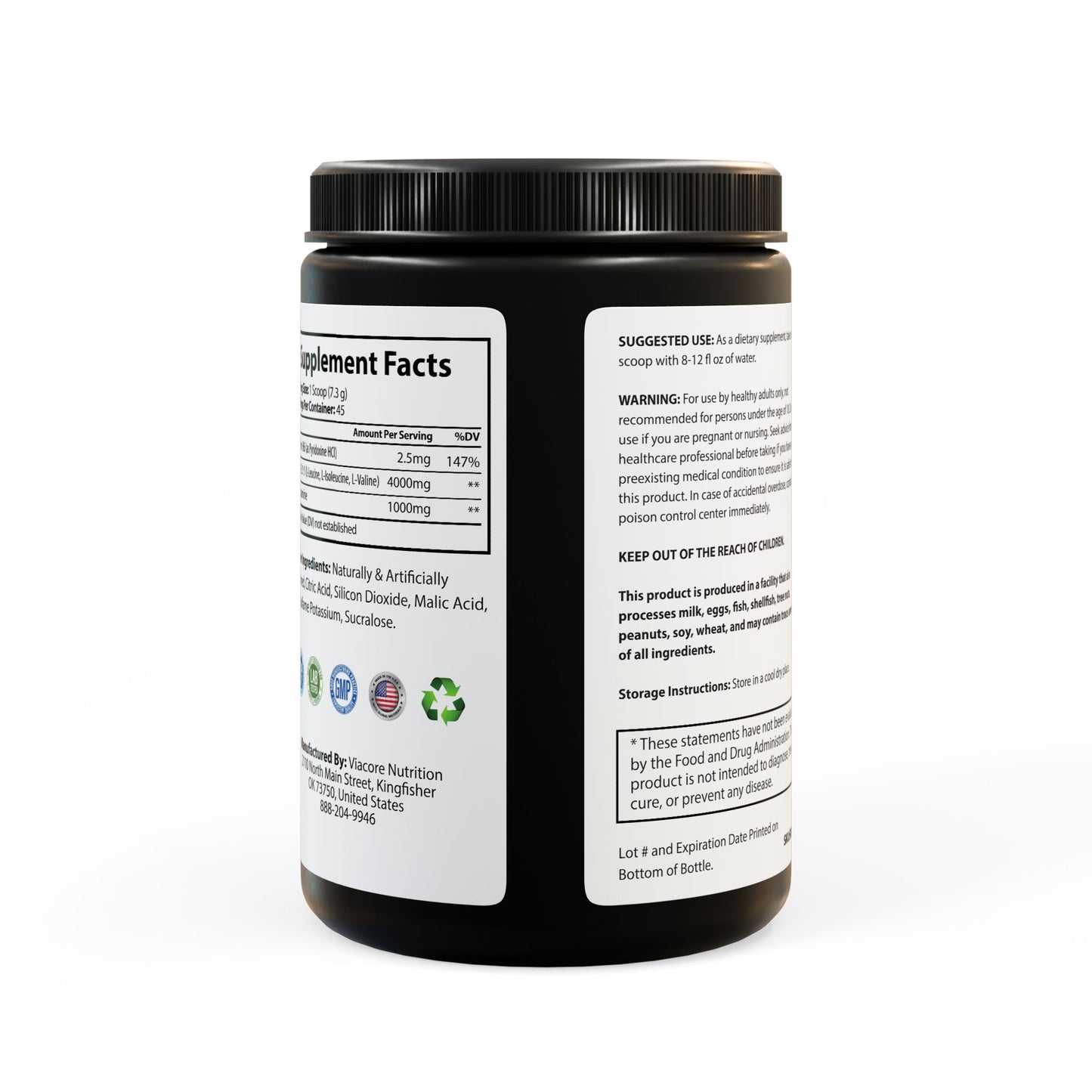 BCAA Supplement, Watermelon (325g, 11.46oz, 50servings)