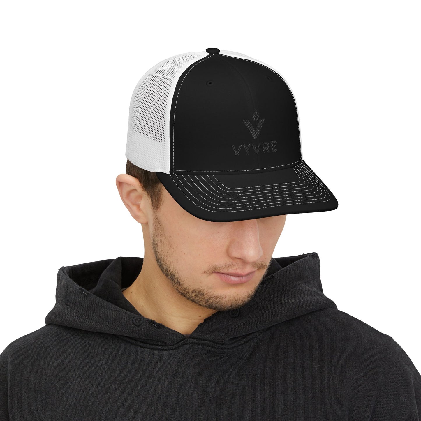 Copy of VYVRE Logo Embroidered Snapback Trucker Cap | Mesh Back Ball Cap