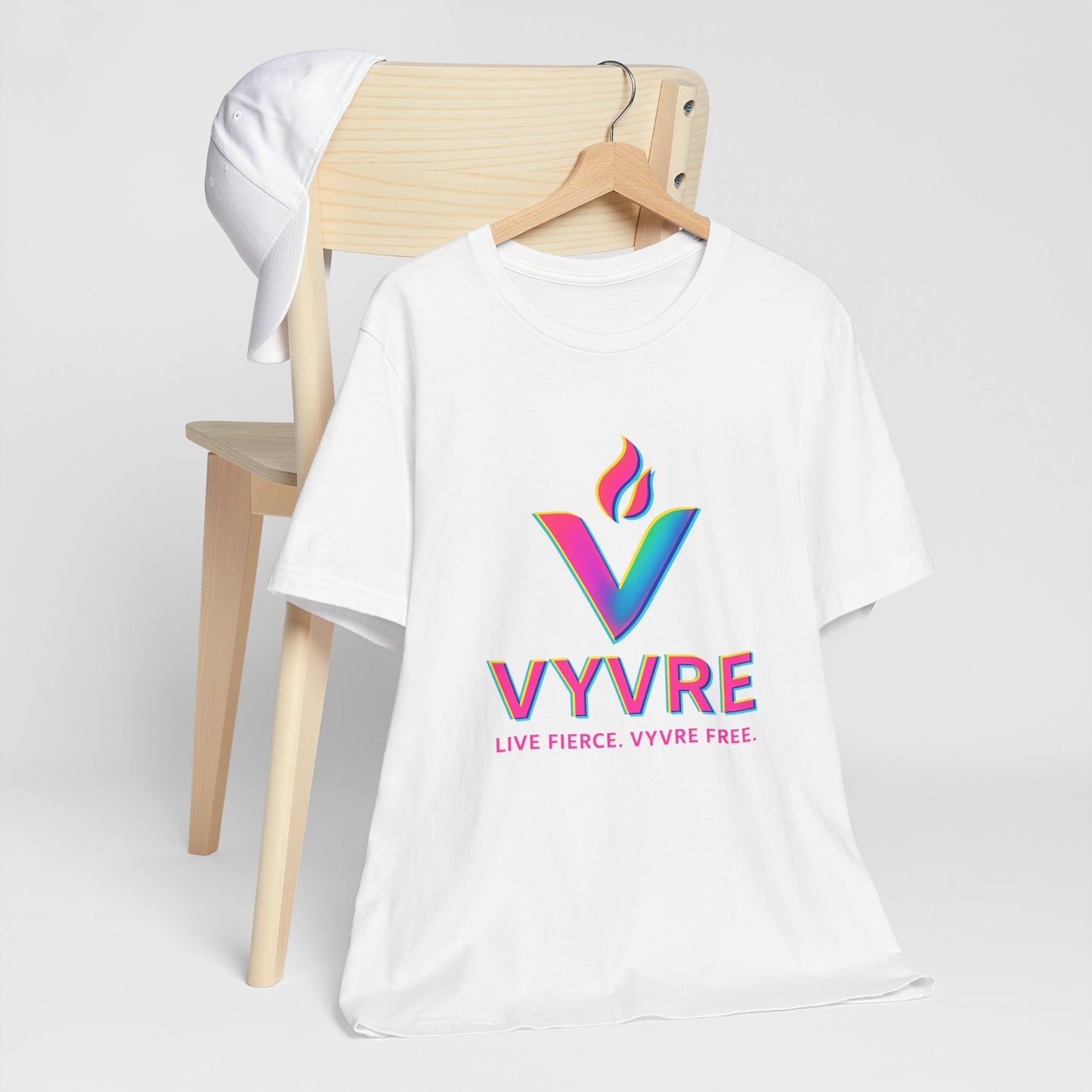 VYVRE Live Fierce Unisex Tee – Comfort Cotton Shirt, Casual Wear, Gift for Friends, Birthday Present, Inspirational Top