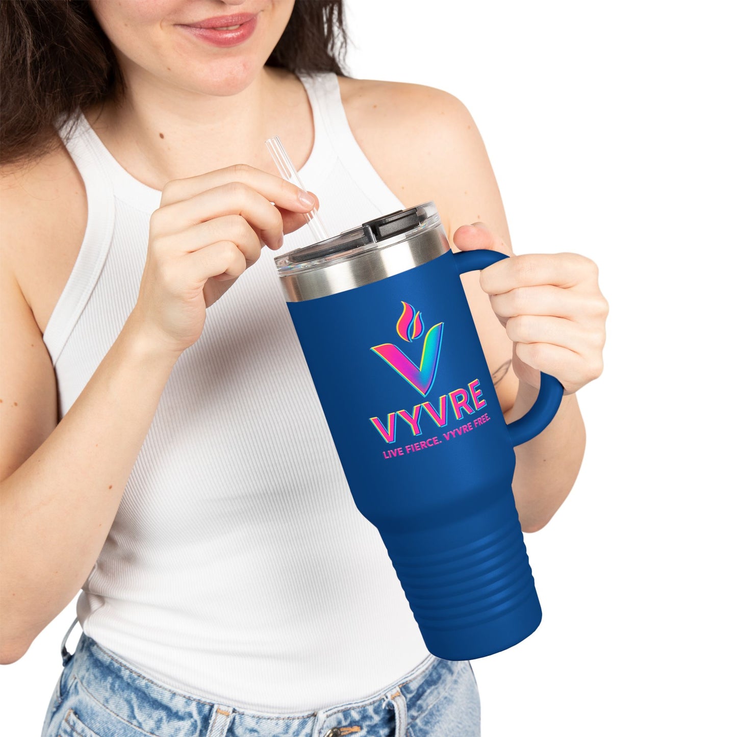 VYVRE Insulated Travel Mug - 40oz Multi-Use Coffee Cup for Adventures, Gifts for Holidays, Road Trips, Festivals, Camping