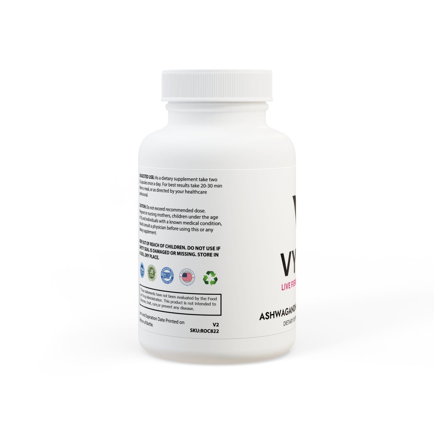 Ashwagandha and Black Pepper Supplement (60 capsules)