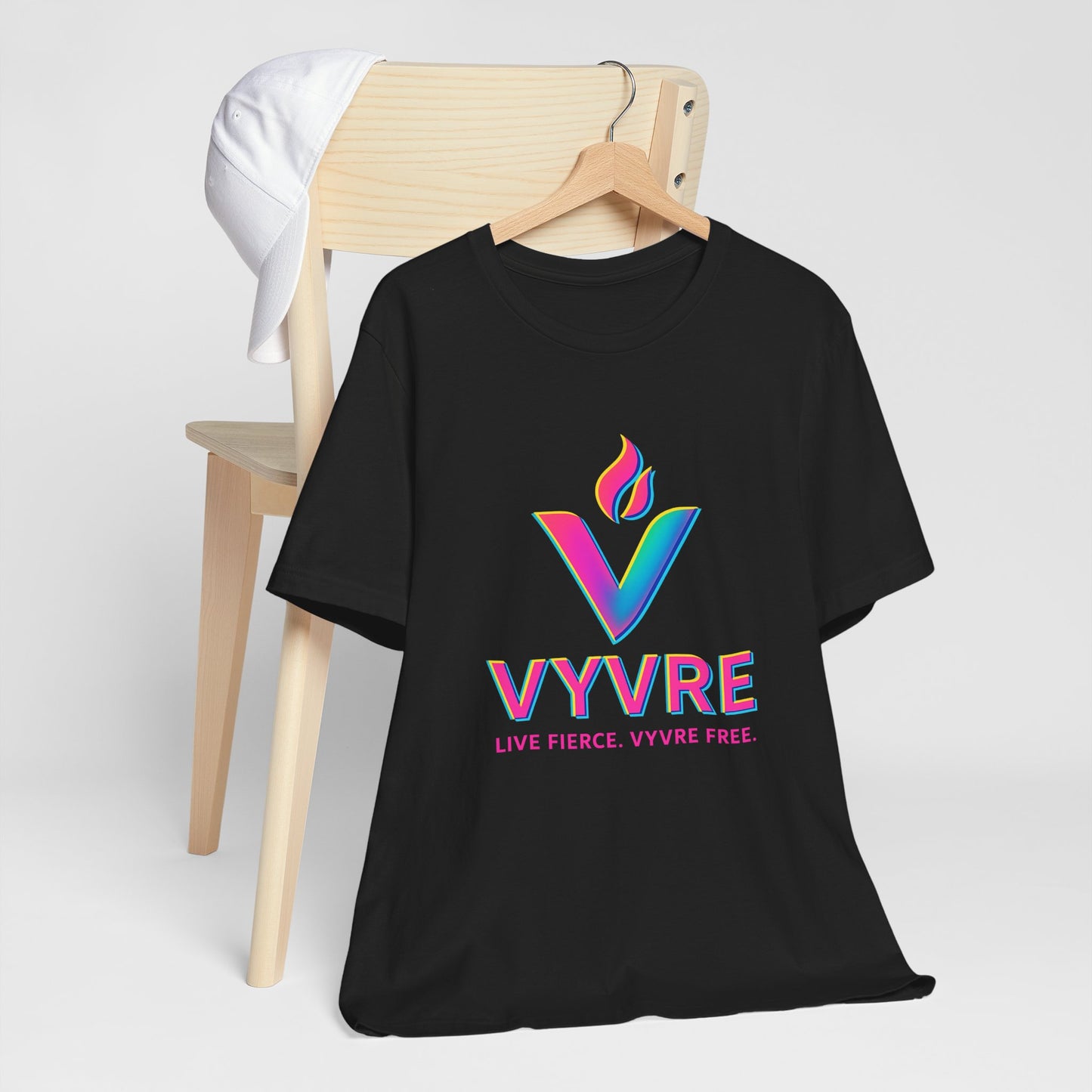 VYVRE Live Fierce Unisex Tee – Comfort Cotton Shirt, Casual Wear, Gift for Friends, Birthday Present, Inspirational Top